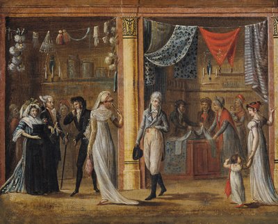 معرض القصر الملكي ، بعد لوحة جان فرانسوا بوسيو (1764-1827) 1798 بواسطة فيليبيرت لويس ديبوكورت